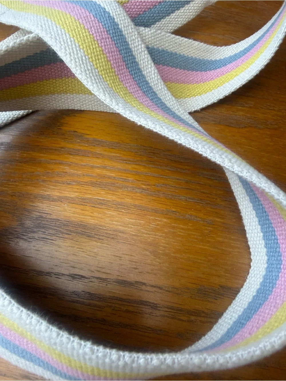 Vintage Belt 100% Cotton Metal Buckle Gait Mobility Unisex 60 inch rainbow Strip